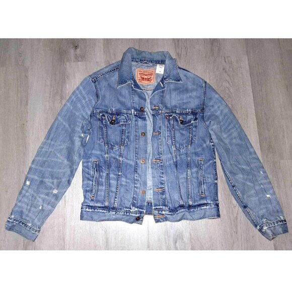 Levi's Other - Levi's 70507 Standard Trucker Distressed Denim Jean Jacket Men's Size Medium